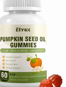 Cold Pressed Pumpkin Seed Oil with Saw Palmetto Gummies, DHT Blocker Supplement for Women & Men, with Biotin, Hair and Skin Health, Vegan, Sugar Free, Mixed Berry Flavor, 60 Ctundefined