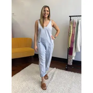 Be Yourself Mineral Wash Slouchy Harem Jumpsuit