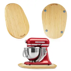 Gift Ideas Bamboo Mixer Slider Mat - Appliance Slider for Tilt Head Kitchen aid Stand Mixer, Kitchen Storage Mover Sliding Tray for Kitchen aid