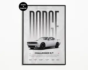 Dodge Challenger Poster Hyper Auto Poster, Super Auto Druck, Kunstdruck, Poster, Wohnkultur, Wanddekoration Decor Room