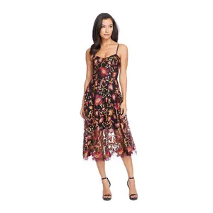 Uma Plumeria Embroidery Dress