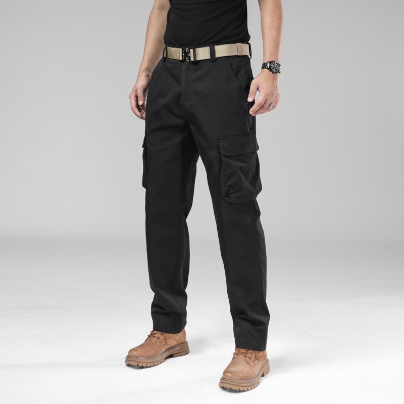 4Pac Men's Casual Cargo Work Pants, Multi-Pocket Straight Leg Utility Trousers, Outdoor & Daily Wear | 1/2/3/4-pacs