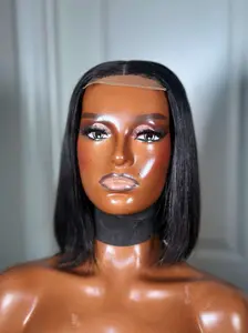 10in Vietnamese Bone Straight Human Hair Lace Closure, 2x6 Lace Closure (Fashion Accessory for Hair Extensions & Wigs) Glueless Bob Wigs Glueless Lace Front