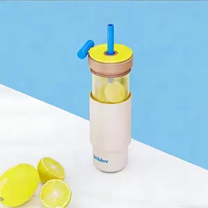 Vacuum Insulated Stainless Steel Thermal Cup, Dual Layer Coffee Drinkware, Outer Stainless Steel, Inner High Borosilicate Glass, 680ML Capacity