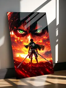 Anime Metal Poster, Glossy Anime Wall Art, Otaku Room Decor, Anime Aluminum Print Artwork, Anime Metal Sign, Anime Fan Gifts, Japanese Art