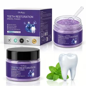 Purple Mineral Tooth Powder, Gentle Oral Care Powder for Brighter-Looking Smile, Fresh Breath & Teeth Cleaning,Daily Oral Care, Fresh Mint Flavor, Surface Stain Care, Travel-Friendly Oral Care, 1.76 oz