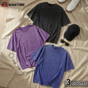 Women's Washed Cotton Oversized T-Shirt – Drop Shoulder Loose Fit Vintage Workout & Casual Short Sleeve Tee