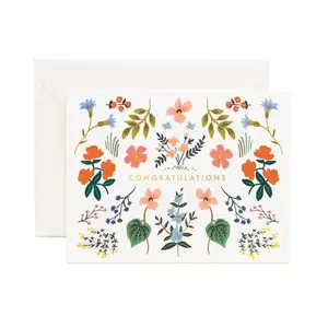 RIFLE PAPER CO Wildwood Greeting Card - Office Stationery Supplies for Congratulations