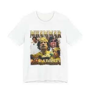 Muammar Gaddafi Portrait Tee | Historical Political Figure T-Shirt