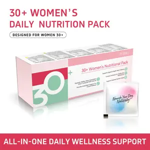 Puiiso Women's 30+ 5-in-1 Healthcare Vitamin Dietary Supplement Vitapak - Individually Wrapped 30-Day Pack, Prop 65 Safe, with EGCG, Probiotics, White Tomato, Collagen, Supports Skin, Anti-Aging, Gut Health