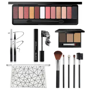 All in One Makeup Kit for Women Full Kit, 12 Colors Eyeshadow, Foundation & Primer, Lipsticks, Eyeliner, Mascara, Contour Stick, Brow Soap, Makeup Brush & Sponges, Make Up Gift Set for Women, Teens