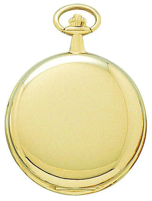 212 MAIN Modern Classic Unisex Fashion Pocket Watch - Charles-Hubert-Paris Brass Plated Quartz Movement Hunter Case, 212 MAIN Unisex Pocket Watch, Gift Boxed (Arabic Numerals Included)