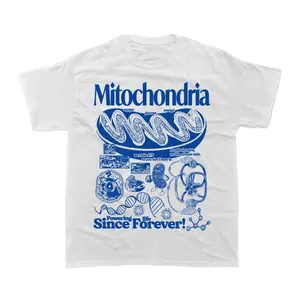 Mitochondria Vintage Science T-Shirt, Retro Biology Graphic Tee, 90s Academic Cell Diagram Shirt, Geek Lab Humor Top, STEM Learning Gift
