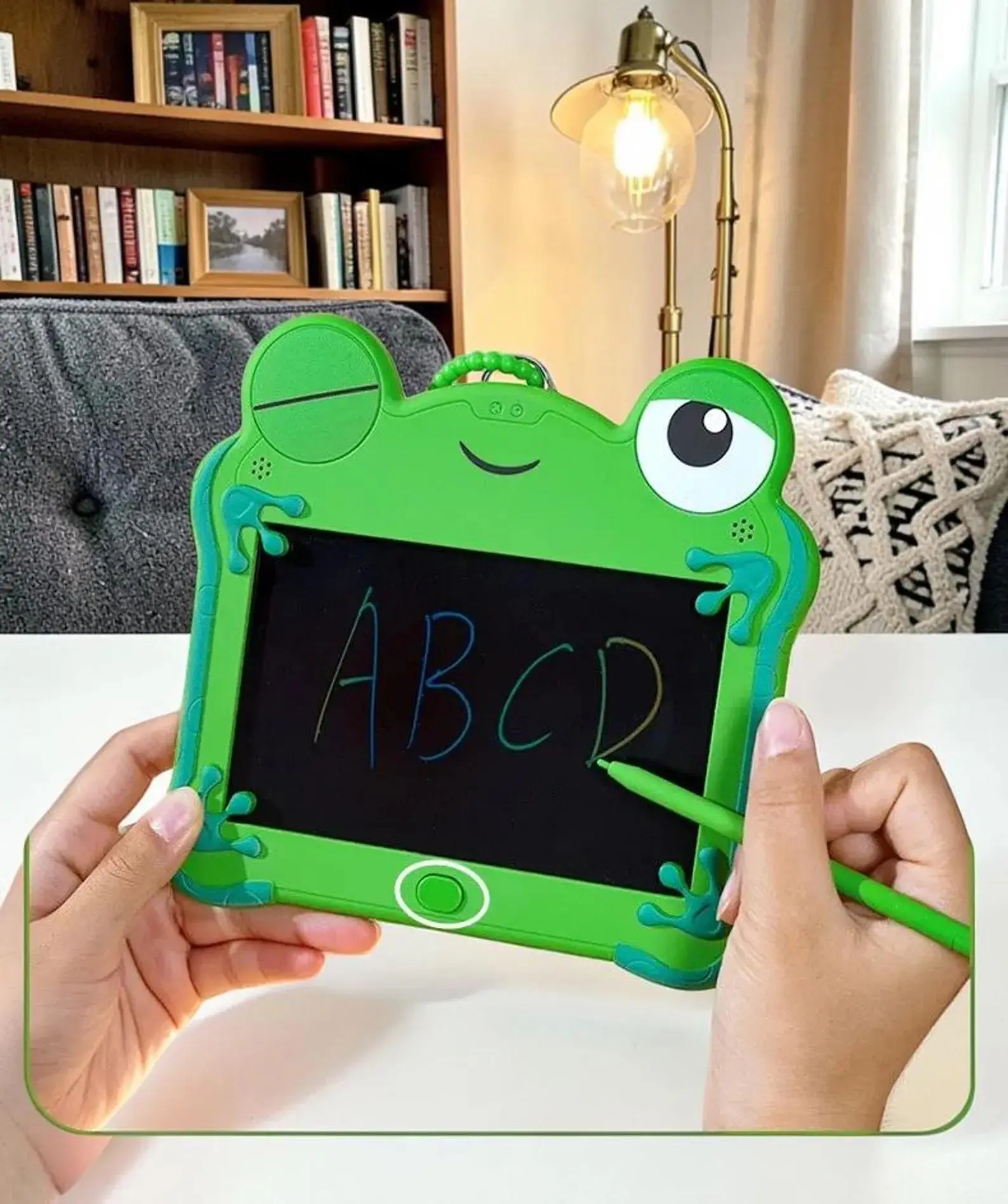Frog Lilypad Tablet Keychain Erasable Drawing Toy Boys Puzzle Drawing Erasable Handwritten Bag Pendant Toys Gift