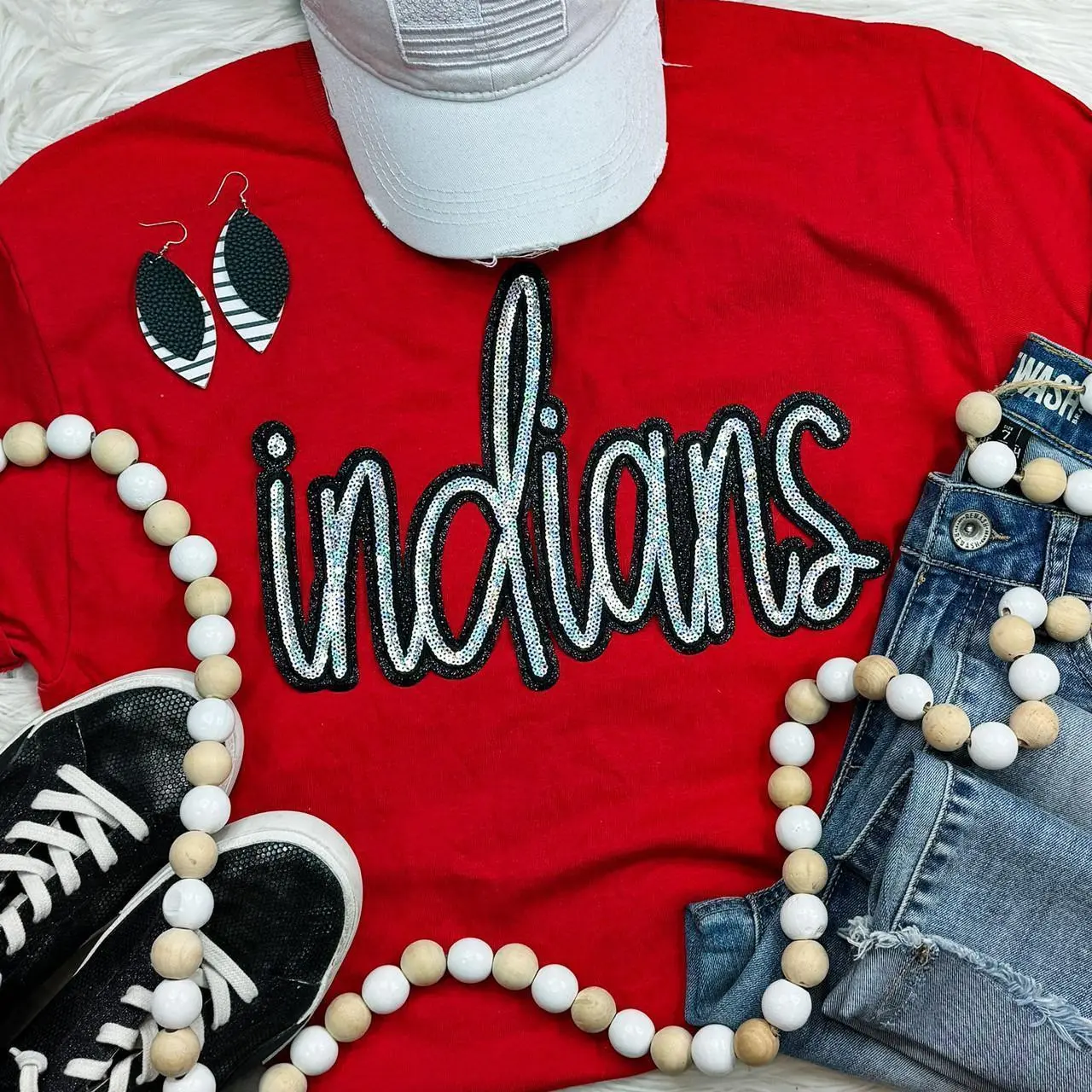 Indians Sequin Patch