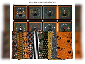 Witchy Ways | Starry Skulls - Black by Cori Dantini for FreeSpirit Fabrics | PWCD146.XBLACK