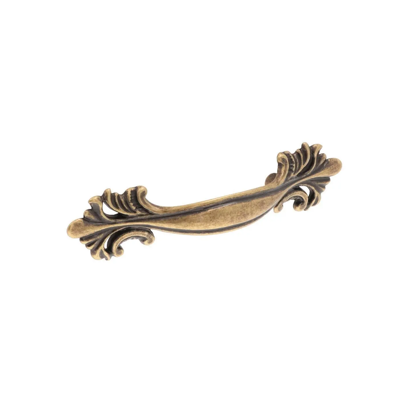 Antique Brass Victorian Cabinet Pulls – Ornate Vintage Drawer Hardware