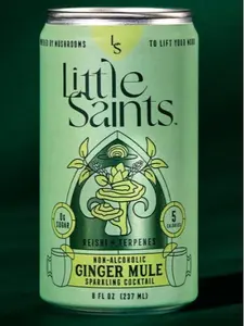 Little Saints Non-Alcoholic Ginger Mule – Ginger Lime Adaptogen Drink (Pack of 12)