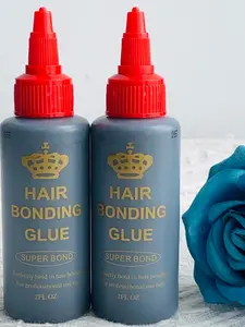 2 Bottles 2 Ounces (60ML) Hair Extension Glue, Specialized Adhesive for Hair Weaves, Hair Bonding Adhesive, All-Season Use, No Ca Prop 65