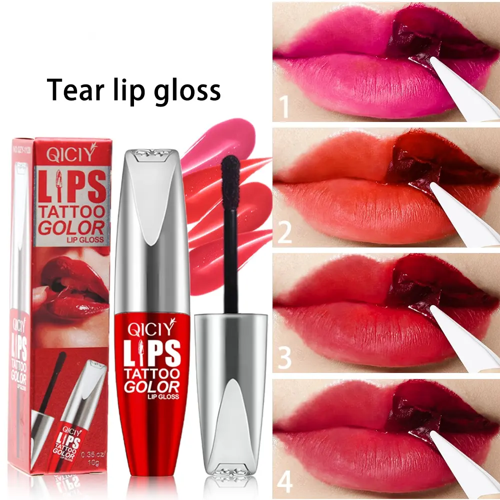 1PC tear off Hydrating Lip Gloss waterproof and long-lasting for 24 hours without smudging or sticking to the cup natural makeup effect