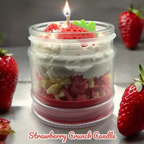 Strawberry crunch candle- Omi’s Candle Shop Aroma Cozy Decor Decoration Perfume Scent Scented