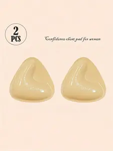 1pairWomen's large V-shaped triangular bra pads, double-sided adhesive, compresses the chest, lifts the breasts, prevents sagging, invisible and seamless bra pads, women's underwear accessories, suitable for bikinis, swimsuits, dresses, and wedding gowns.