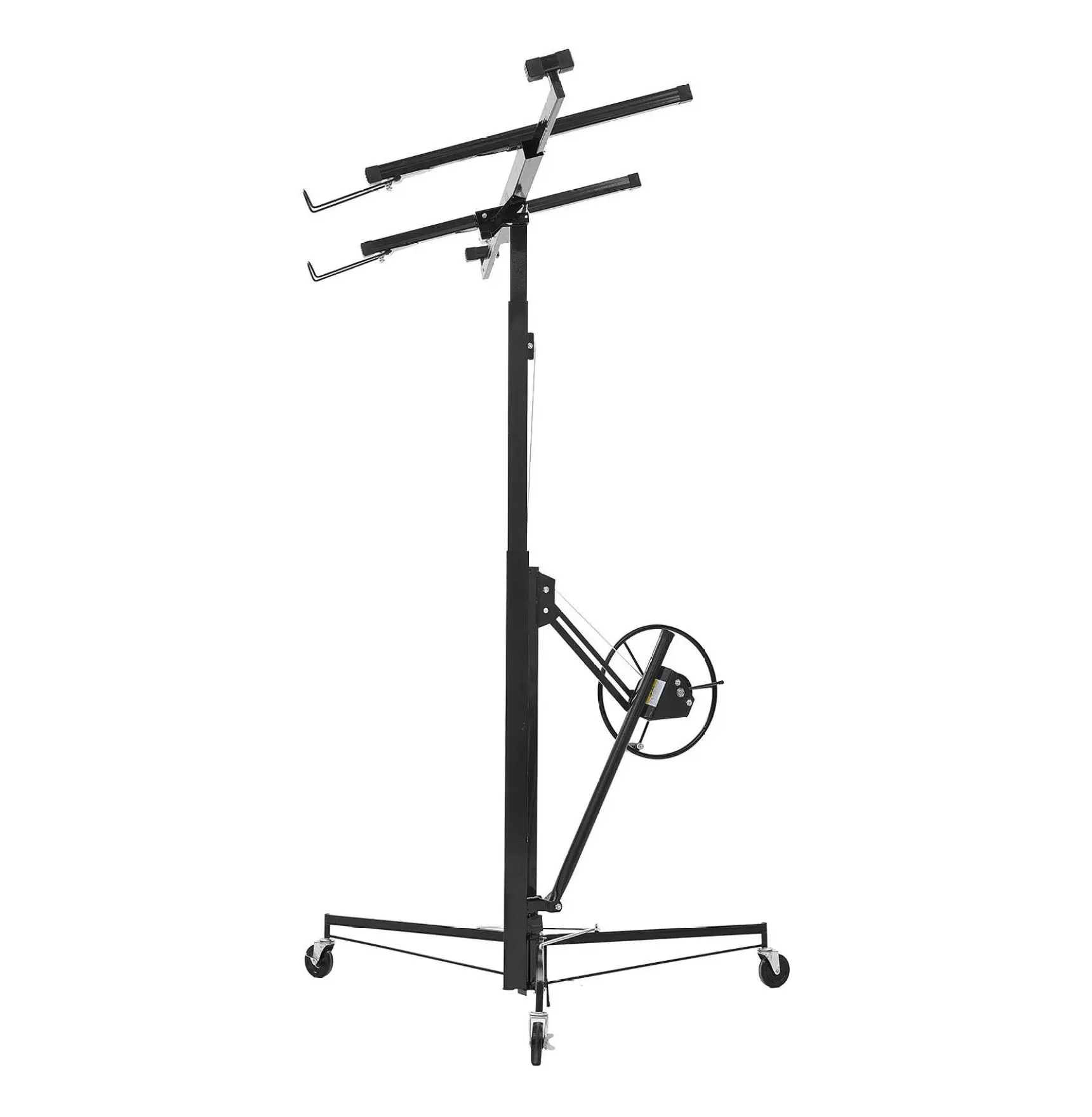 Drywall Lift 11ft, 150lbs Hoist - Adjustable Panel Jack for Ceiling & Wall Installation 11 ft Black