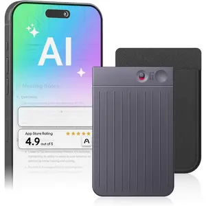 Note AI Voice Recorder, Voice Recorder w/Case, App Control, Transcribe & Summarize with AI Technology, Support 112 Languages, 64GB Memory, Lectures, Meetings, Calls, Black, Non-Pro Version
