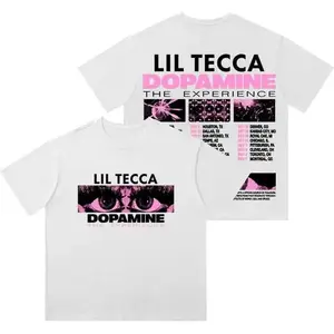 Lil Teccaa "The Dopamine Experience" Tour 2025 T-Shirts, Lil Teccaa Tour Merch, Women Men HipHop Short Sleeve Tee, Hip Hop Music Style Unisex Cotton, Gift For Fan