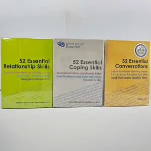 52 Essential Coping Skills Conversation Card Game, Board, Interactive Fun Skill Cards, Stress-Relieving Cards, Family & Couples Gathering, Holiday Gift