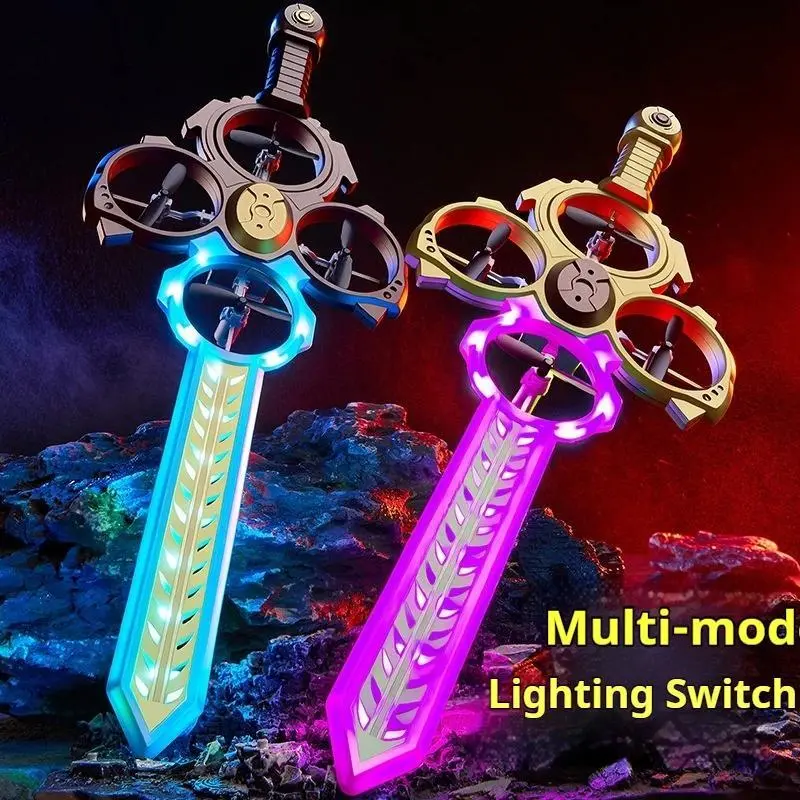 Remote Control Flying Sword Drone Gesture Control Multi - mode Lighting Stunt Aircraft One Key Lift Boy Christmas Toy Gift