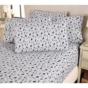 Home Reflection Double Brushed Holiday Sheet Set with Extra Pillowcases