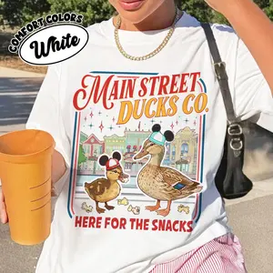 Retro Main Street Ducks Co Comfort Colors Shirt, Duck Magic Kingdom TShirt, WDW Girl Trip Tee