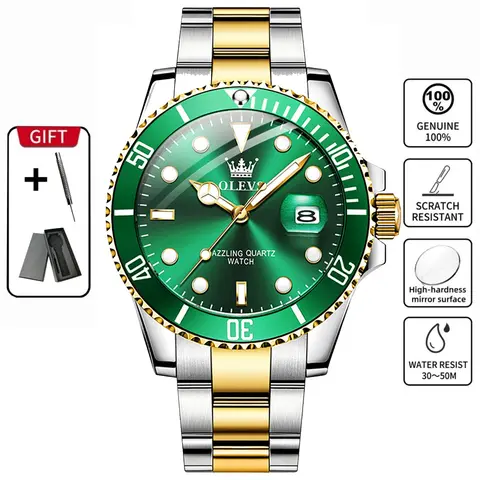 Men's Business, Round Dial Analog Wristwatch, Business Quartz Watches, Luminous Date Display, Waterproof Watch for Party and Daily Use, Birthday Gift with Box
