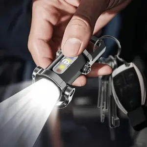 Portable Rechargeable Bright Keychain Flashlight Phone Charger, 2026 Keychain Led Flashlight,Super Bright Mini Keychain with Mobile Power & Waterproof,7 Lighting Modes for Camping Hiking