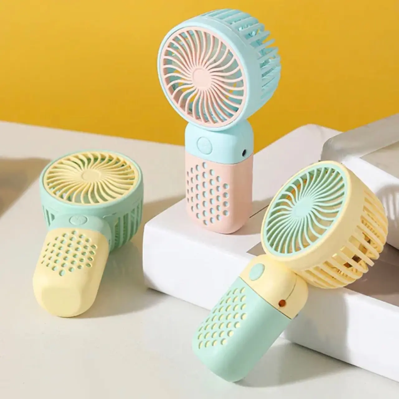 Cedar Luxe Breezy Bliss Portable Pocket Fan with USB Charging for Mobile Use