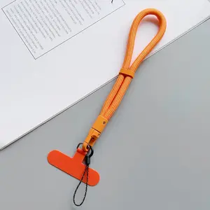 Adjustable, Matching-Color Clasp, Wrist-Style, Short Braided Cord Phone Lanyard—Anti-Theft Keychain, Fashionable Lanyard