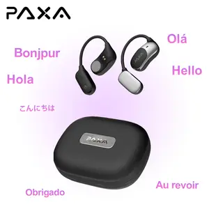 PAXA KC09 with Built-in 169-Language Translation Wireless Headphones with Electroplated Ear Hook Design – Comfortable, Great Sound, Bluetooth 5.4 Flash Connection, Wireless Earbuds for Music and Calls