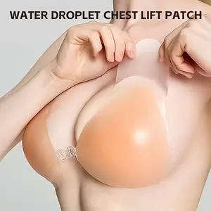 Silicone Teardrop Lift Bra Pads for Wedding Dresses, Invisible Push-Up Underwire-Free Bras, Prevents Drooping, Perfect for Special Occasions