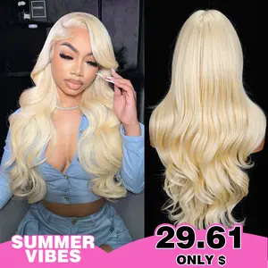 [Summervibes] BCHR HAIR 13x6 Lace Front Wig 26'' Ombre Blonde Layered Wave Synthetic Lace Wig Long Wavy Hair Ombre Wigs for Women Natural Daily Use Heat Resistant Wig long synthetic wig