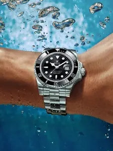 Luxury Submariner Series Business Men's Watch, Round Dial, Stainless Steel Strap, Calendar Display, Fashionable Gift