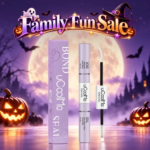 Dual-Ended Eyelash Bond and Seal Lash Glue for Cluster Lashes, 24H Waterproof Hold, Smudgeproof & Humidity-Resistant Gel for Adhesion False Eyelashes & Adhesives with Strong Bonding Power