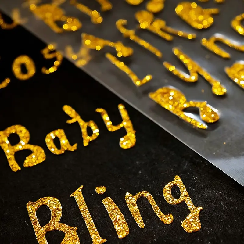 Foil English Alphabet Number Stickers, Cute DIY Craft Decorations for Journals, Phones Cases & Kids' Art Projects