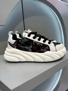 Elevate Your Style with Comfortable Striped Athletic Sneakers, Perfect for Spring & Fall Casual Wear, Textile Upper, Rubber Sole