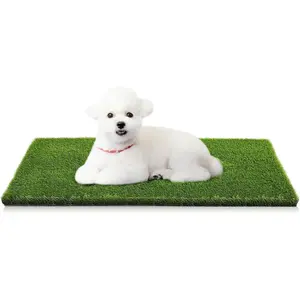 Artificial Grass, 19.7"x 39.4"  Pee Pads, Professional  Potty  Rug, Grass Mat with Drainage Holes, Pet Turf Indoor Outdoor Flooring  Grass Doormat-Easy to Clean (19.7"x 39.4")