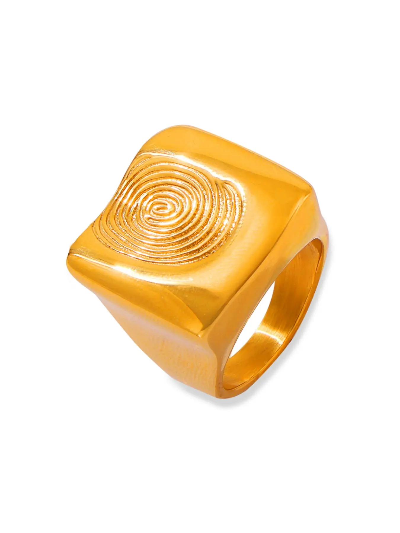 Exaggerated Fingerprint Secret Personalized Casting Ring, Unique Gift for Men & Women, Stylish Jewelry Accessory, Perfect Present Idea