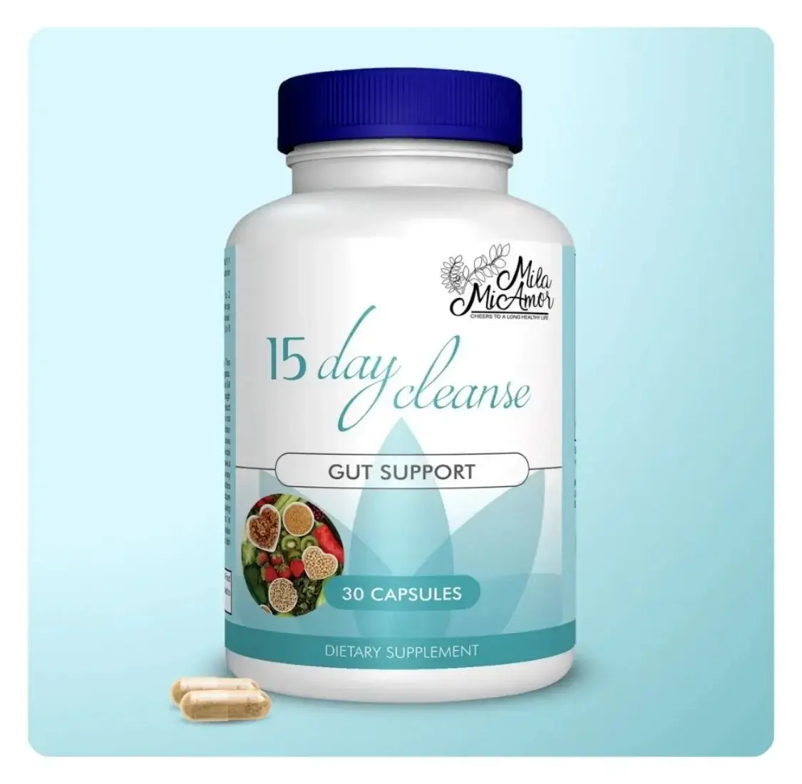 15 Day Cleanse - Gut and Colon Support | Caffeine Free | Advanced Formula with Senna, Cascara Sagrada, & Psyllium Husk | Non-GMO | 30 capsules