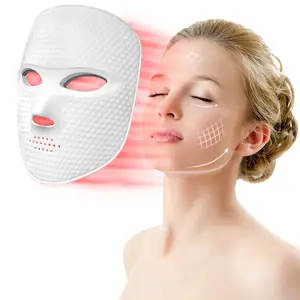 7-Color LED Face Mask, USB Rechargeable Facial Skin Care Mask with Touch Screen, Portable Multi-Functional LED Light Therapy Mask, Anti-Aging Skin Rejuvenation Beauty Device, Ideal Valentine’s Day Gift for Women Girlfriend