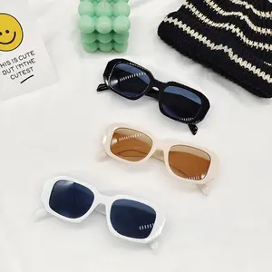 Luxury Goulding Inspired Rectangle Sunglasses, Retro 90s Vintage Square Designer Frame, UV Protection Ultra-Light Comfort Fit Fashion Trendy Eyewear Unisex Shades for Men Women Street Style & Vacation