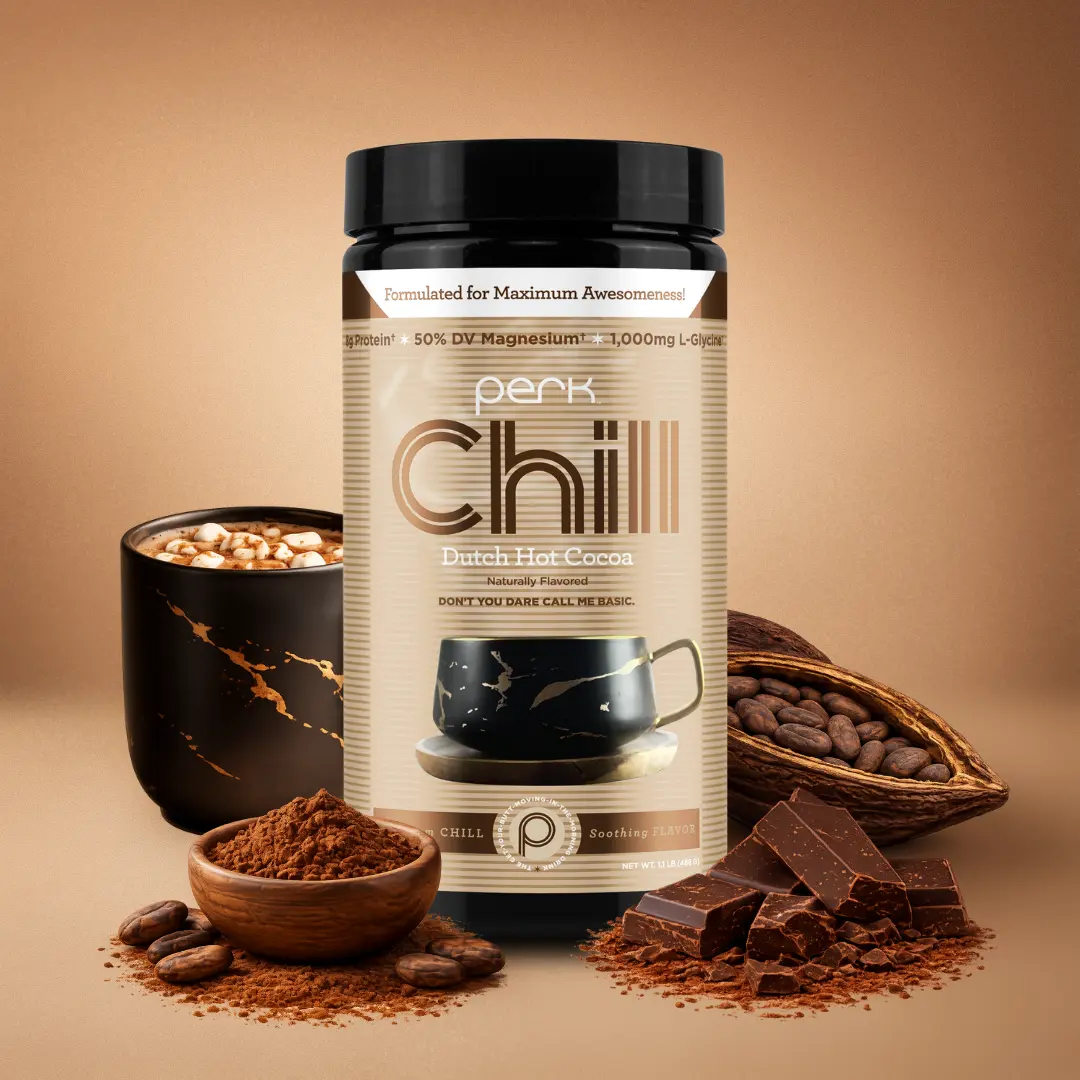 Perk Chill Evening Drink Mix with Protein Collagen Magnesium & Zinc Relaxing Nighttime Routine